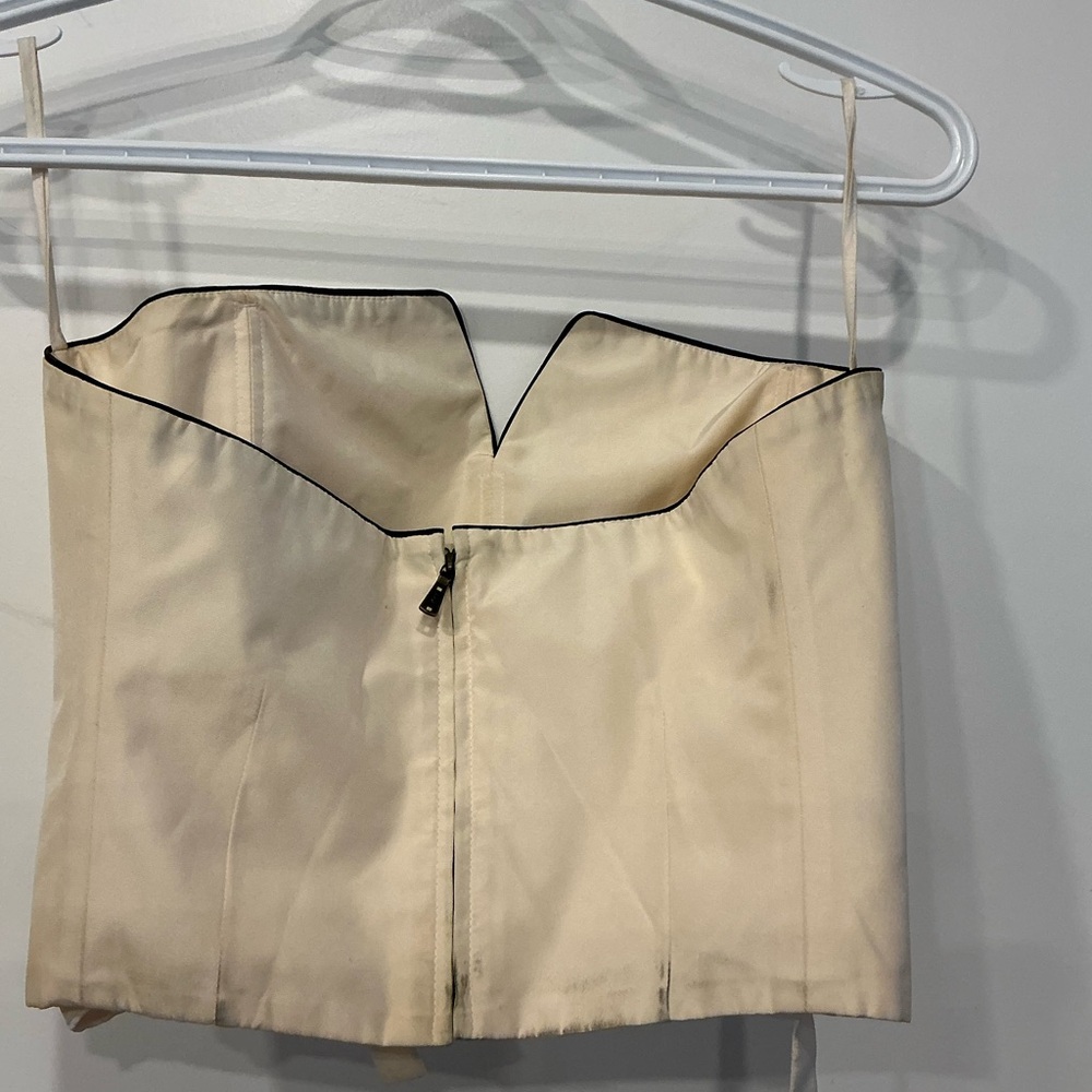 Archival YSL by Stefano Plato 2008 structured silk bustier size fr36 us0 - Picture 5 of 13